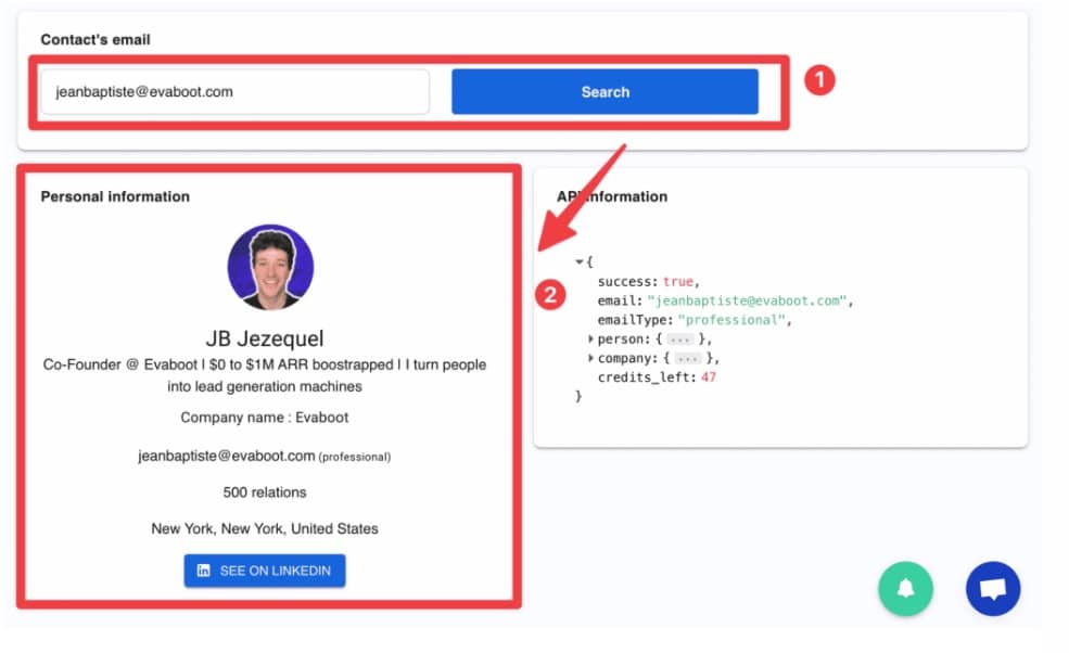 how to find a linkedin profile from an email address