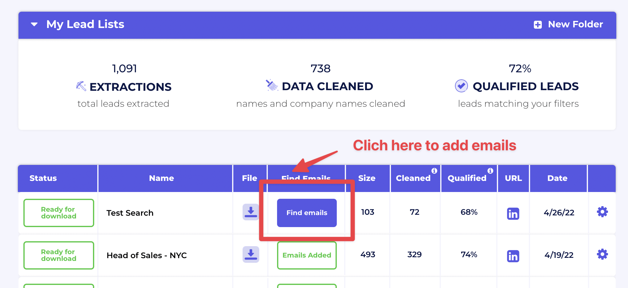 how to get emails from linkedin sales navigator