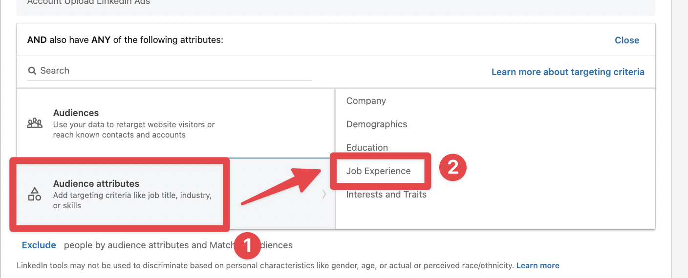 job title targeting linkedin ads