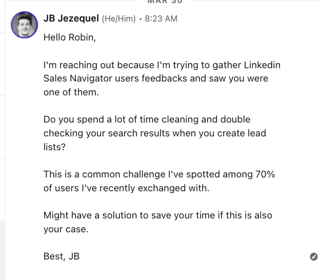 linkedin abm message template