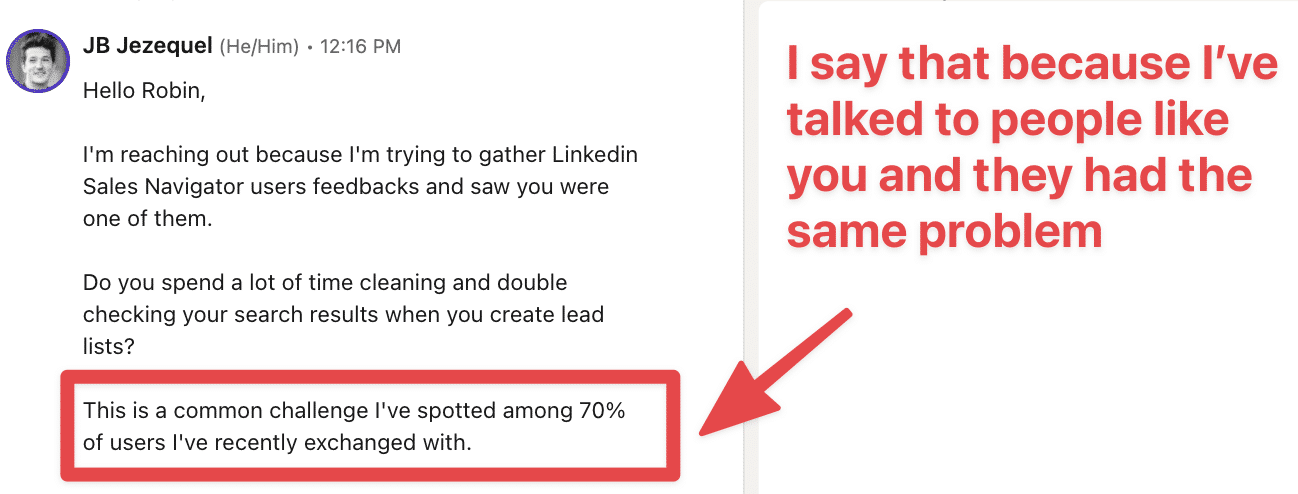 back up your linkedin prospecting message with data