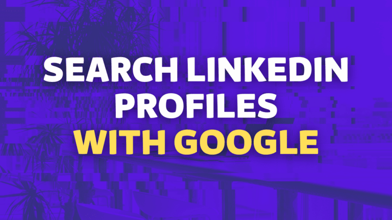 search linkedin profile with google