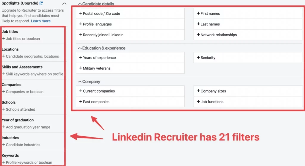 linkedin recruiter lite linkedin plan search filters