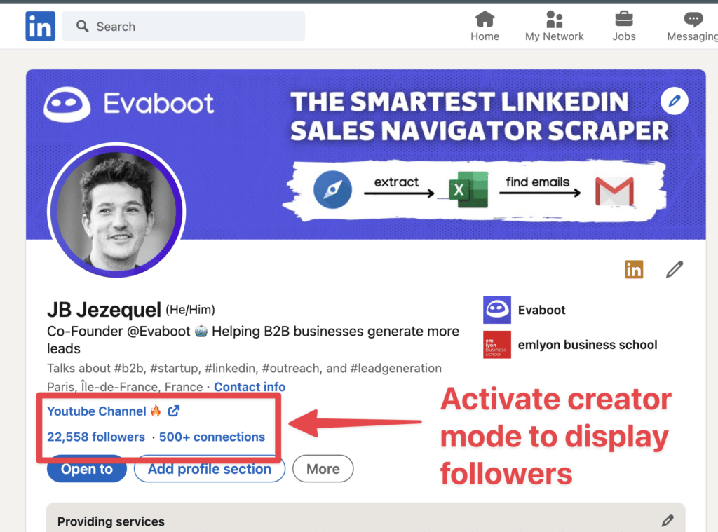 react to linkedin connections limit