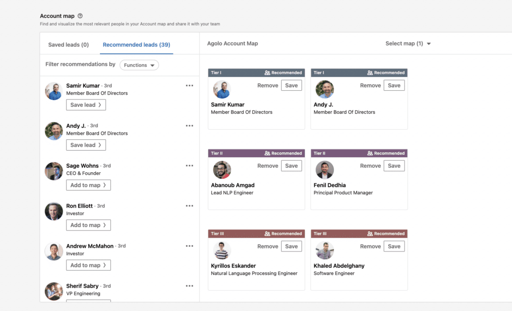linkedin sales navigator’s account maps