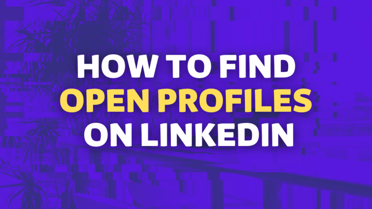 find open profiles linkedin
