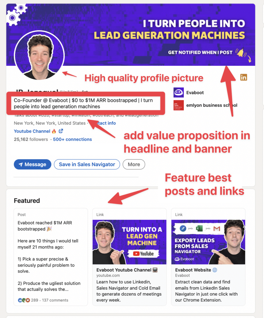 optimize linkedin profile