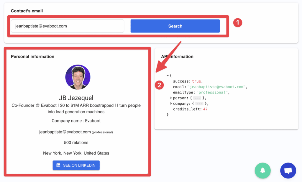 find linkedin by email reverse contact tool