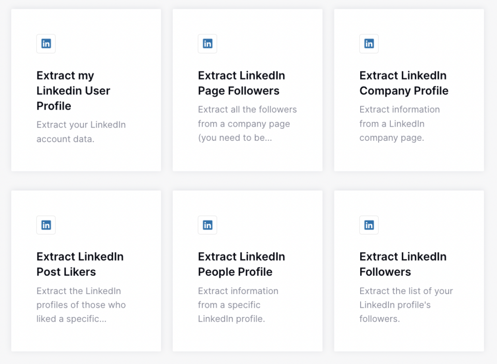 captain data linkedin scraper features