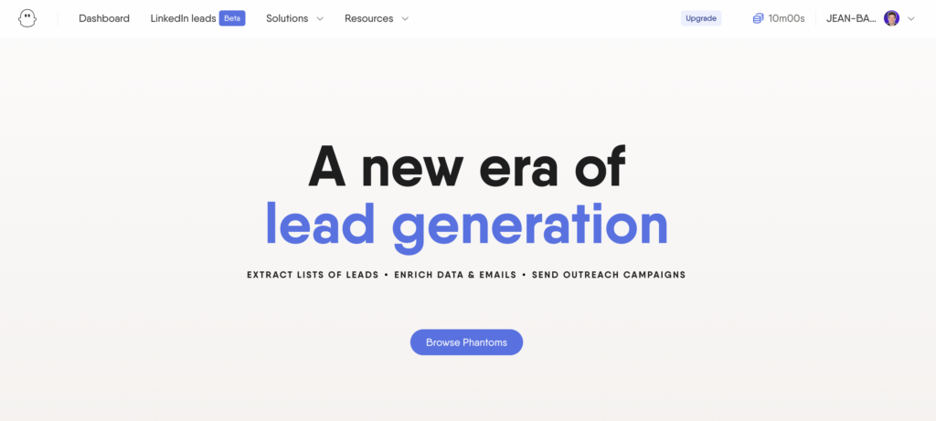 phantombuster linkedin scraping tool