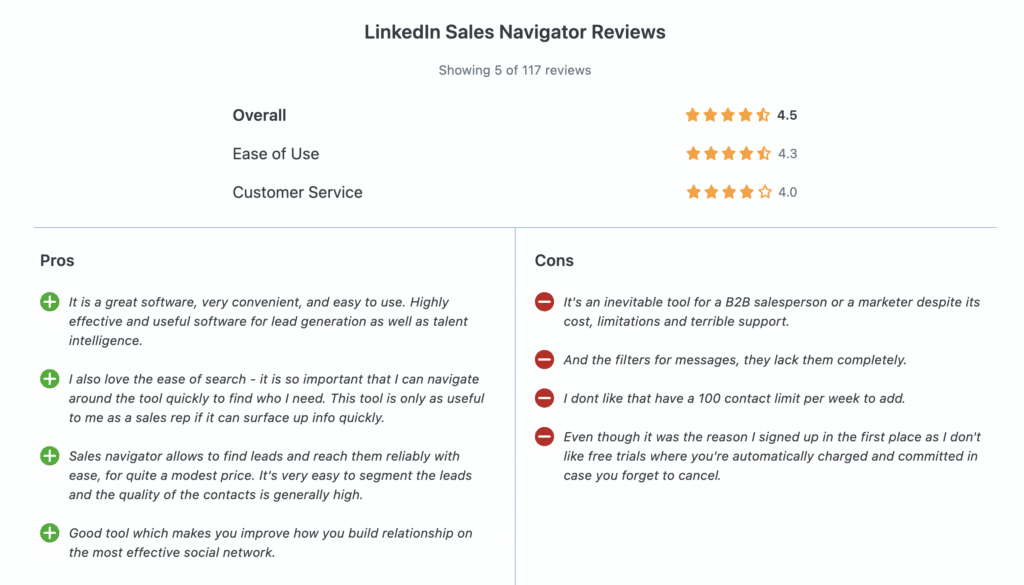 capterra sales navigator review