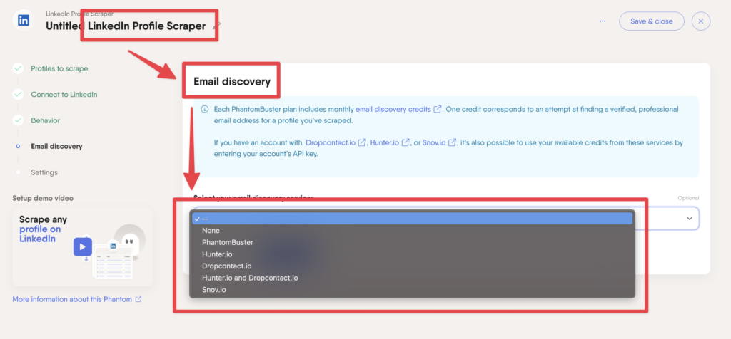 export email linkedin profile