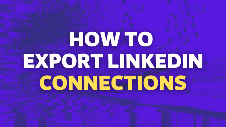export linkedin contacts