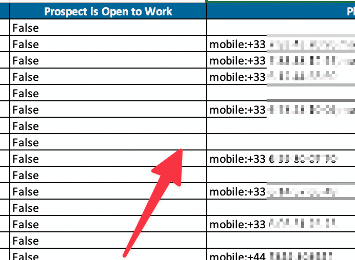 extract phone numbers from sales navigator