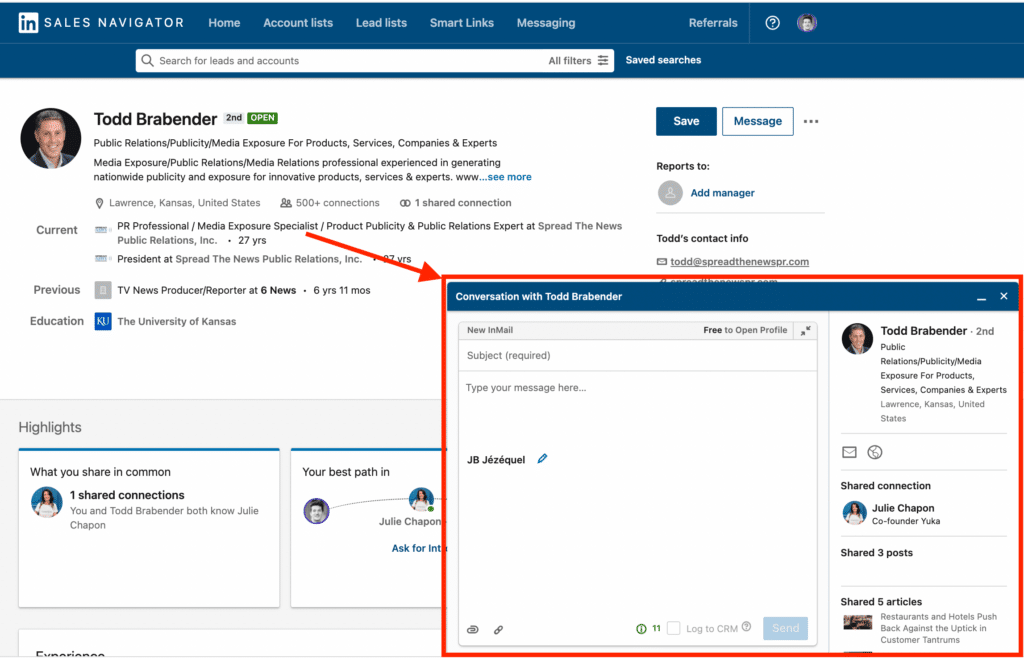 linkedin inmails