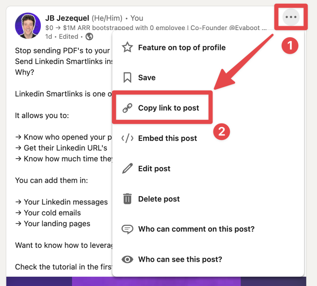 linkedin post url