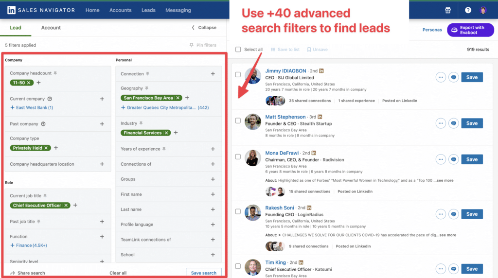 linkedin sales navigator search filters worth it