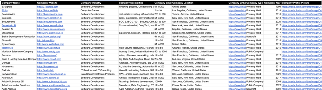 account list template prospecting