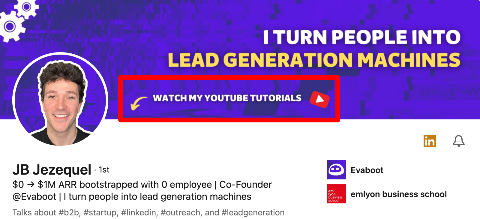 call to action in banner example