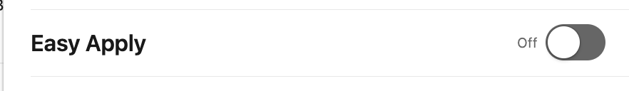 job easy apply linkedin filter
