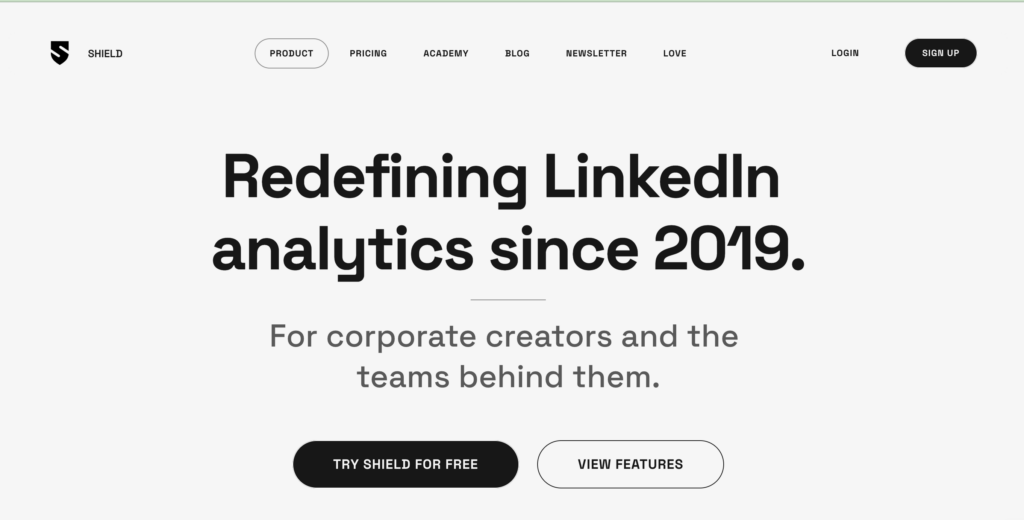 shield linkedin marketing tool