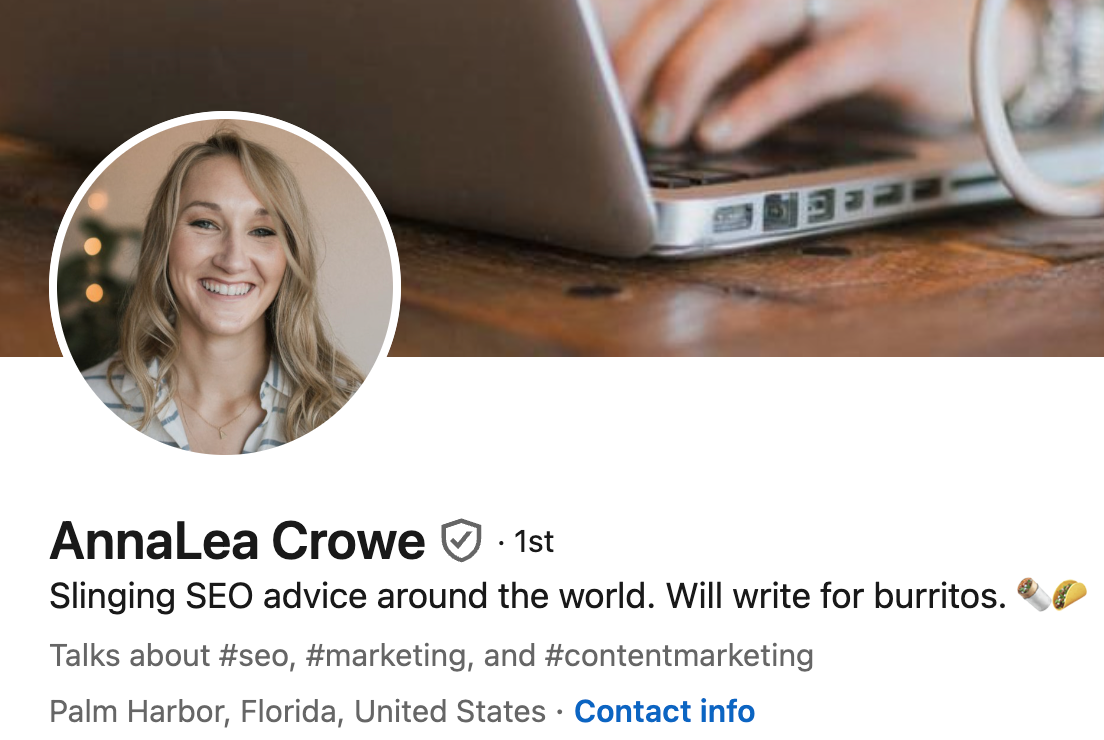 personal linkedin headline example