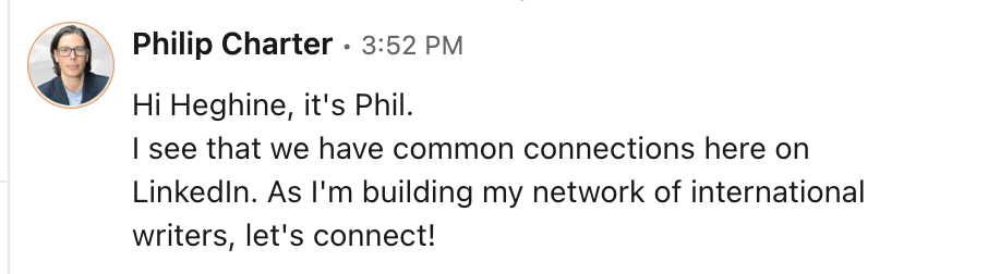 how to send a networking message on linkedin