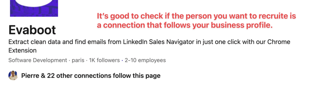recruite people on linkedin who follow you
