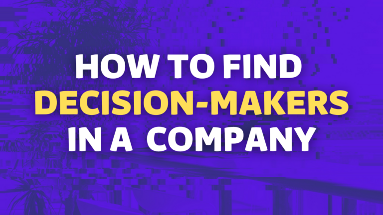 how to find decision makers on a company