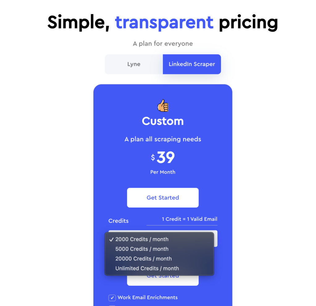lyne pricing