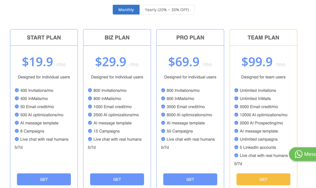 linkedradar pricing
