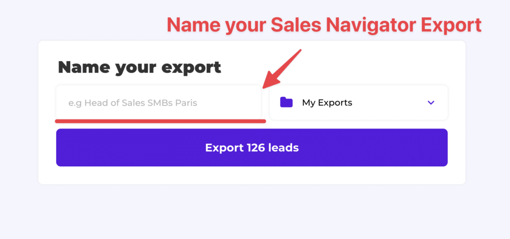 name linkedin sales navigator email export