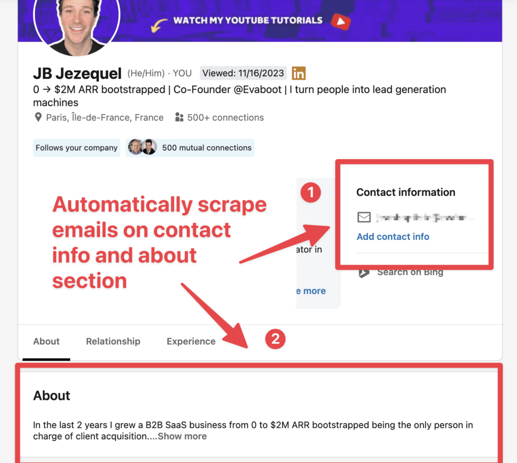 scrape emails linkedin sales navigator