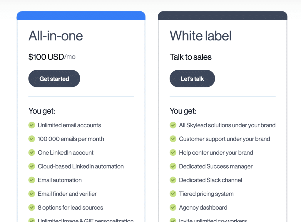 skylead linkedin scraper pricing