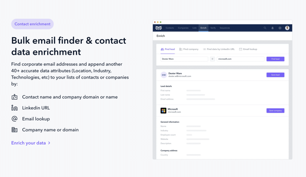 getprospect linkedin scraper feature