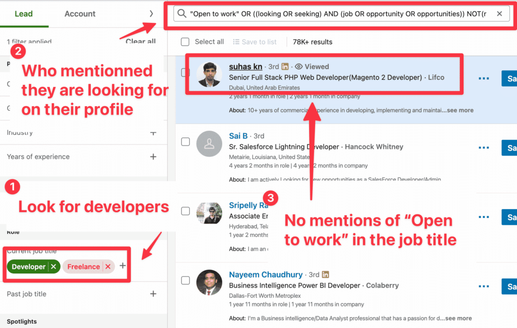 keyword filter on linkedin sales navigator