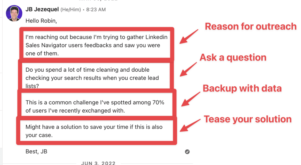 linkedin inmail message good example