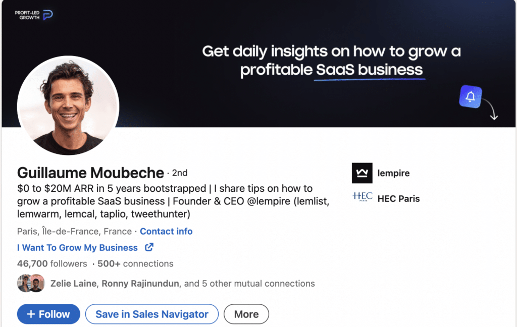 guillaume moubeche linkedin influencer