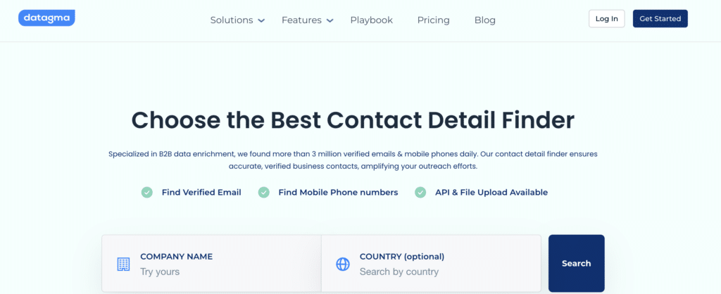 datagma tool to find emails and phone numbers