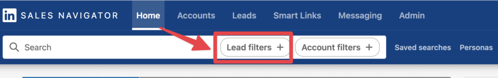 lead filters sales navigator
