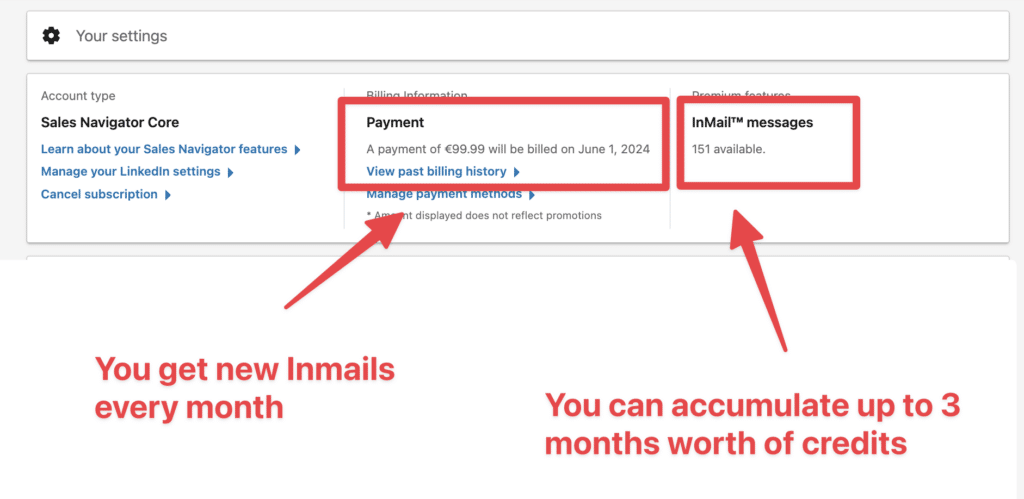 paid linkedin inmail renewal