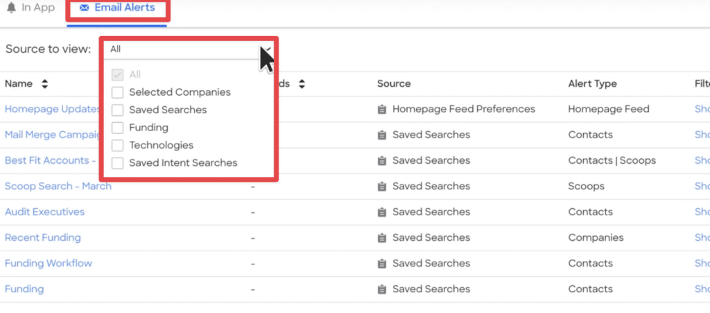 zoominfo email alerts 