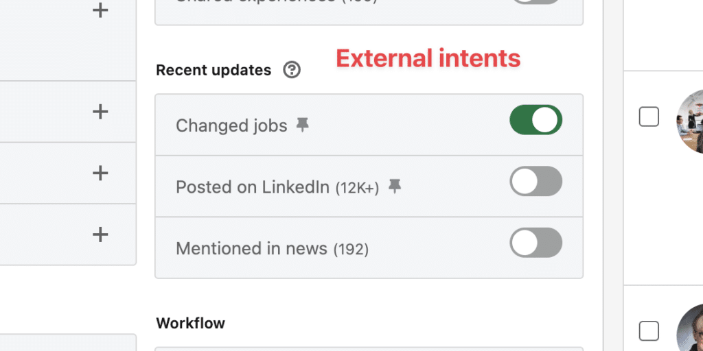 external buyer intent filters linkedin sales navigator