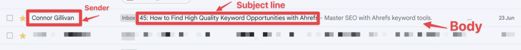 email outreach message structure