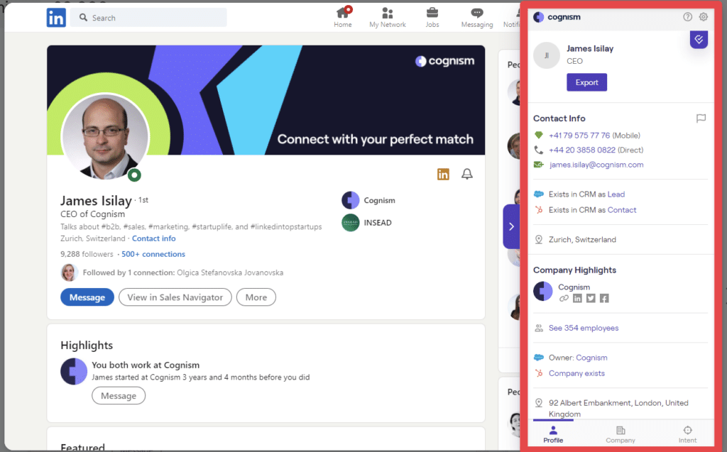 cognism google chromse extension