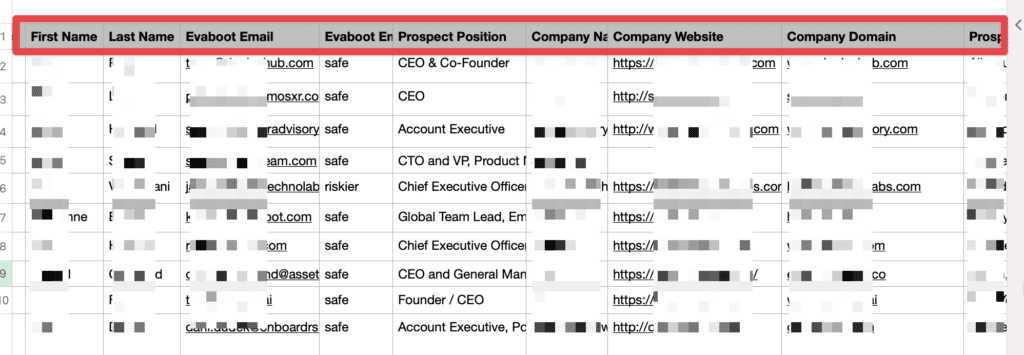 exported lists of linkedin followers with evaboot