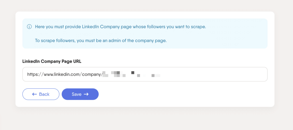 paste linkedin company page url