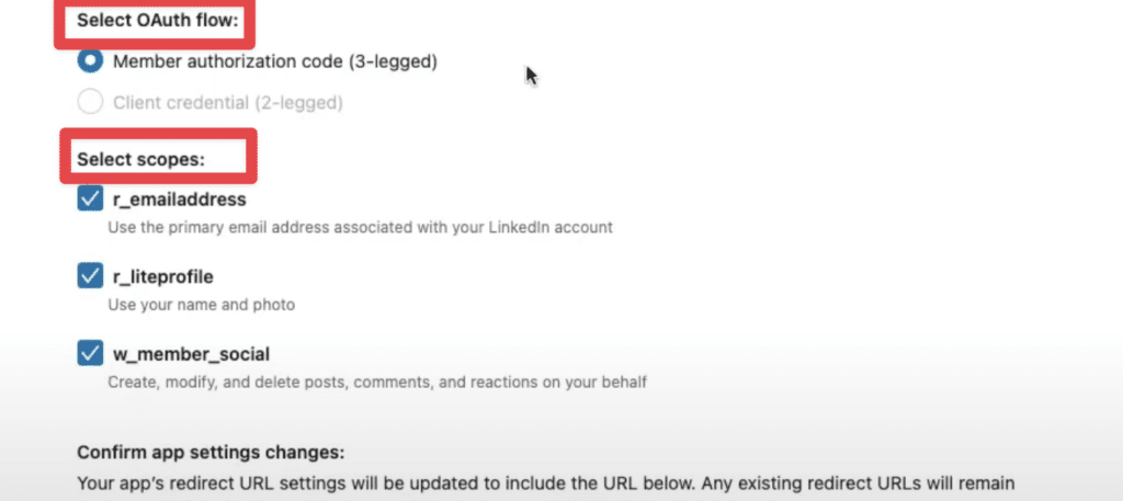 register your app’s oauth redirect url