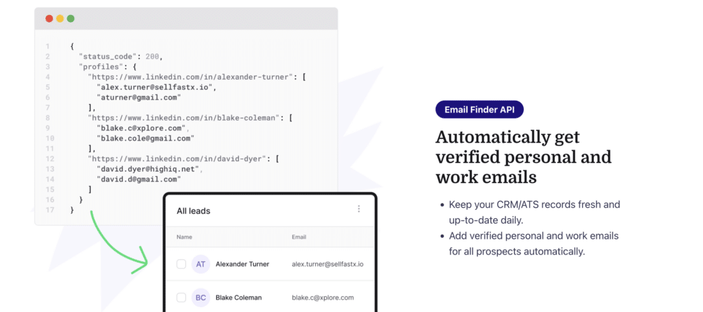 contactout api token to integrate with your website and find emails quickly