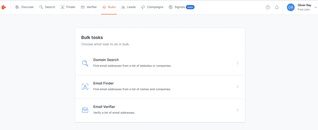 hunter io bulk email finder and checker verifier
